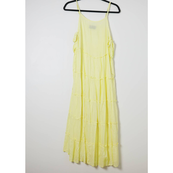 ASOS Dresses & Skirts - ASOS Side Tie Viscose Tiered Yellow Maxi Sundress